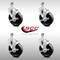 Service Caster 5 Inch SS Phenolic Wheel Swivel 12mm Threaded Stem Caster Set Brake SCC SCC-SSTS20S514-PHS-TLB-M1215-4 - alternate 3